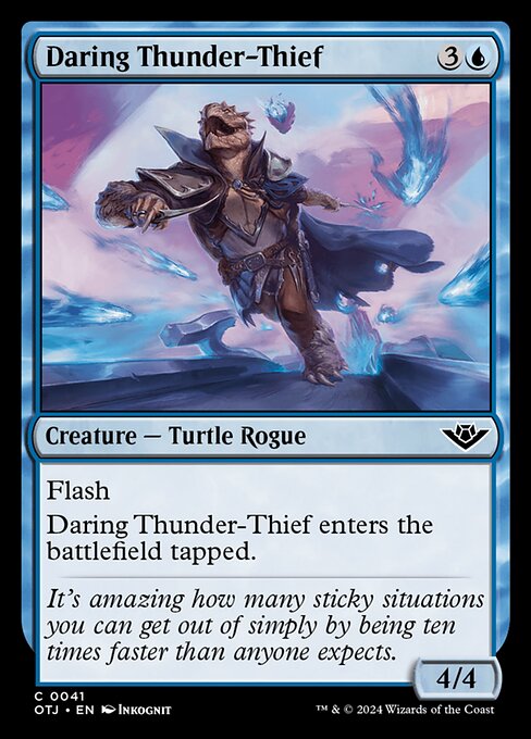 naokuroshop MTG [OTJ][0041][青][C][EN][勇敢な雷盗/Daring Thunder-Thief] NM