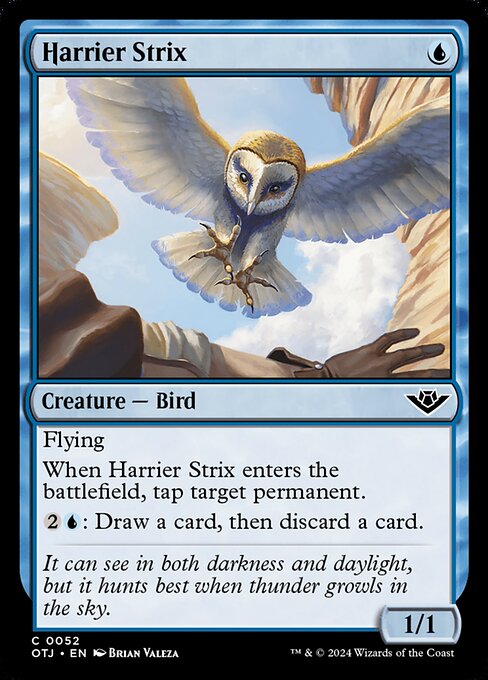 naokuroshop MTG [OTJ][0052][青][C][EN][侵略の大梟/Harrier Strix] NM