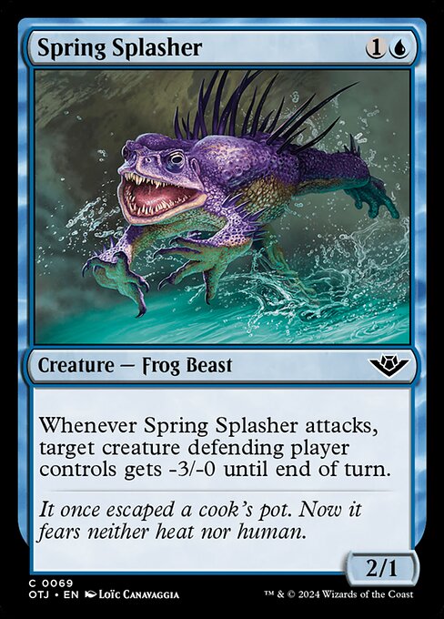 naokuroshop MTG [OTJ][0069][青][C][EN][泉の飛沫散らし/Spring Splasher] NM