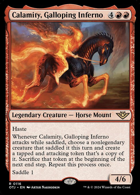 naokuroshop MTG [OTJ][0116][赤][R][EN][早駆ける業火、カラミティ/Calamity, Galloping Inferno] NM