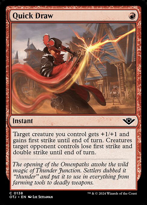 naokuroshop MTG [OTJ][0138][赤][C][EN][早撃ち/Quick Draw] NM