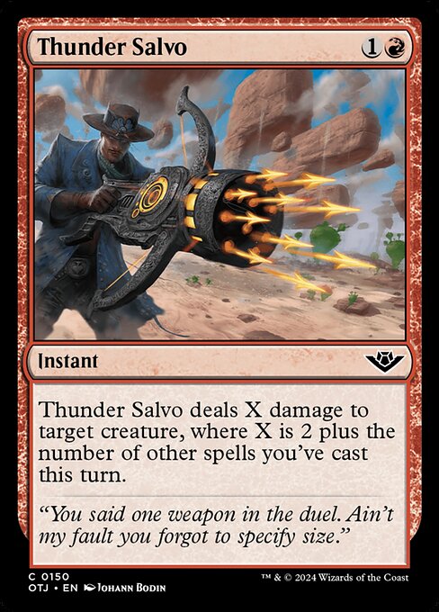 naokuroshop MTG [OTJ][0150][赤][C][EN][雷の斉射/Thunder Salvo] NM