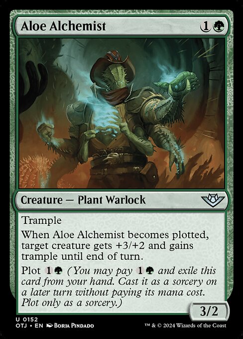 naokuroshop MTG [OTJ][0152][緑][U][EN][アロエの錬金術師/Aloe Alchemist]（foil） NM