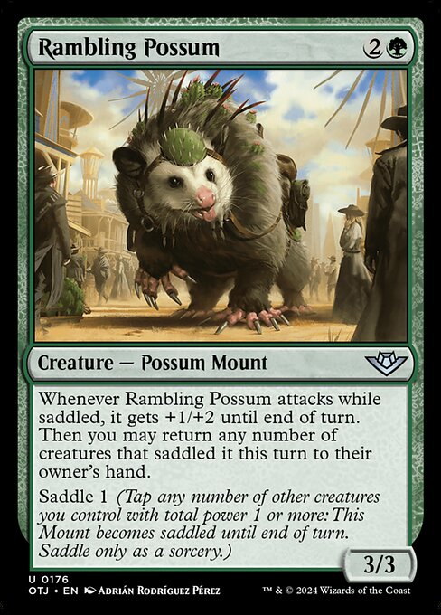 naokuroshop MTG [OTJ][0176][緑][U][EN][放浪するフクロネズミ/Rambling Possum]（foil） NM