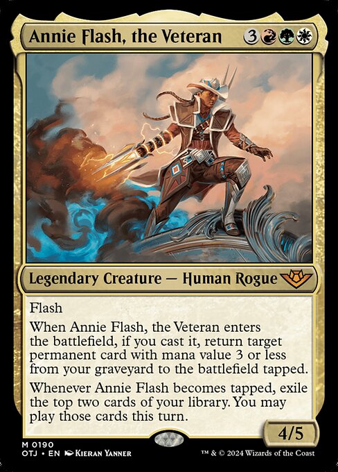 naokuroshop MTG [OTJ][0190][多][M][EN][百戦錬磨、アニー・フラッシュ/Annie Flash, the Veteran]（foil） NM