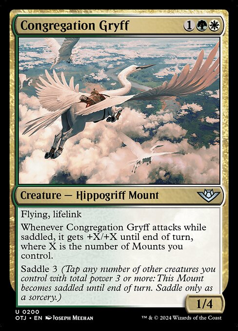 naokuroshop MTG [OTJ][0200][多][U][EN][集いのグリフ/Congregation Gryff]（foil） NM