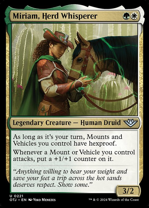 naokuroshop MTG [OTJ][0221][多][U][EN][群れと話す者、ミリアム/Miriam, Herd Whisperer]（foil） NM