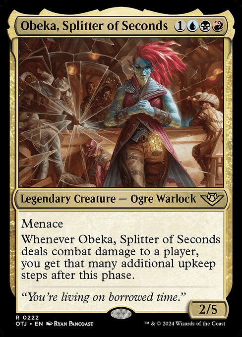 naokuroshop MTG [OTJ][0222][多][R][EN][秒刻みのオベカ/Obeka, Splitter of Seconds]（foil） NM