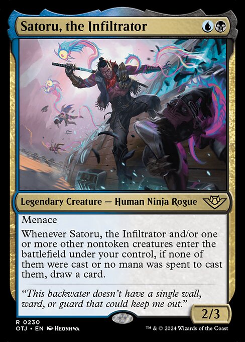 naokuroshop MTG [OTJ][0230][多][R][EN][潜入者、悟/Satoru, the Infiltrator]（foil） NM