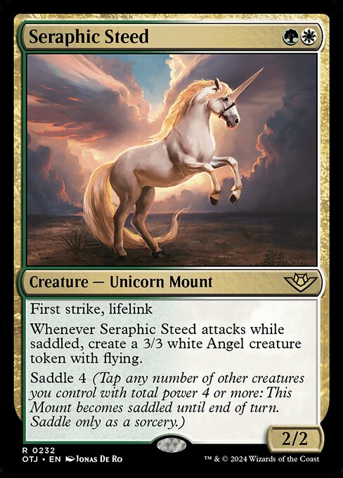 naokuroshop MTG [OTJ][0232][多][R][EN][熾天使の馬/Seraphic Steed]（foil） NM