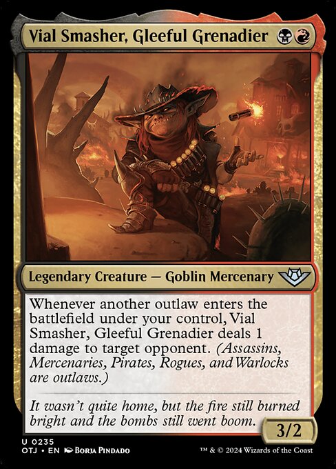 naokuroshop MTG [OTJ][0235][多][U][EN][陽気な擲弾兵、薬瓶砕き/Vial Smasher, Gleeful Grenadier]（foil） NM