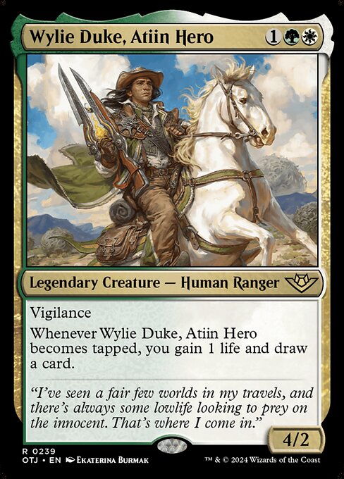 naokuroshop MTG [OTJ][0239][多][R][EN][アティインの英雄、ワイリー・デューク/Wylie Duke, Atiin Hero]（foil） NM