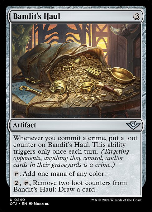 naokuroshop MTG [OTJ][0240][茶][U][EN][略奪者の荷物/Bandit's Haul]（foil） NM