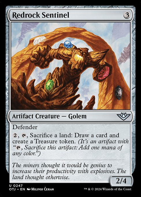 naokuroshop MTG [OTJ][0247][茶][U][EN][赤岩の歩哨/Redrock Sentinel]（foil） NM