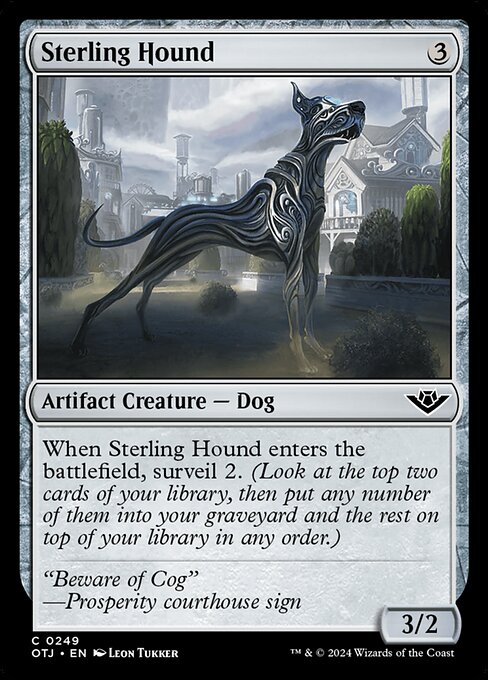 naokuroshop MTG [OTJ][0249][茶][C][EN][スターリング社の猟犬/Sterling Hound]（foil） NM