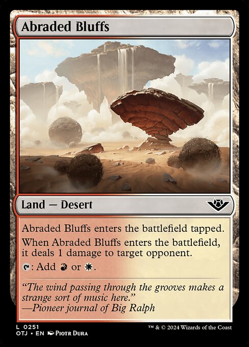 naokuroshop MTG [OTJ][0251][土地][C][EN][擦り減った絶壁/Abraded Bluffs] NM