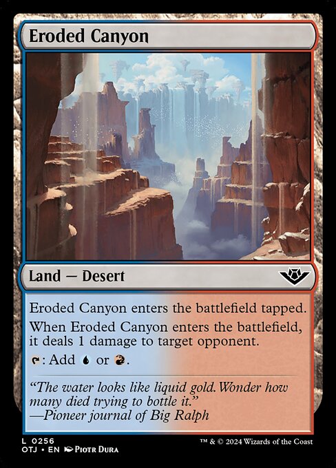 naokuroshop MTG [OTJ][0256][土地][C][EN][浸食された渓谷/Eroded Canyon]（foil） NM