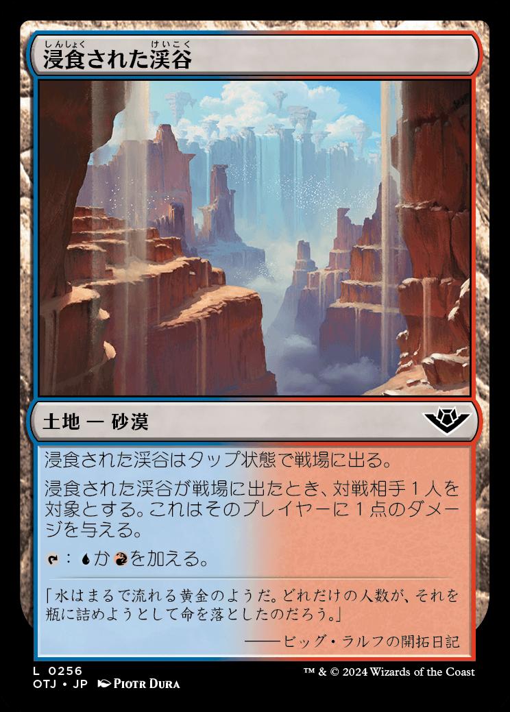 naokuroshop MTG [OTJ][0256][土地][C][JP][浸食された渓谷/Eroded Canyon] NM