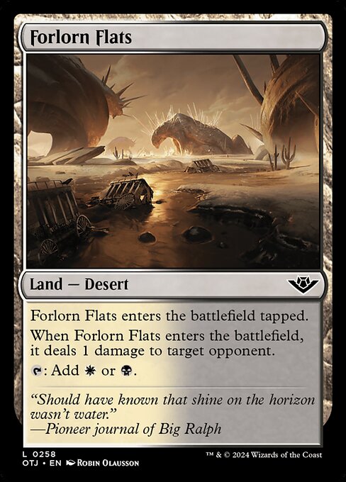 naokuroshop MTG [OTJ][0258][土地][C][EN][荒れ果てた干潟/Forlorn Flats]（foil） NM