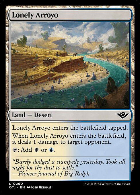 naokuroshop MTG [OTJ][0260][土地][C][EN][孤立した小峡谷/Lonely Arroyo]（foil） NM