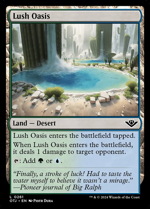 naokuroshop MTG [OTJ][0261][土地][C][EN][瑞々しいオアシス/Lush Oasis]（foil） NM