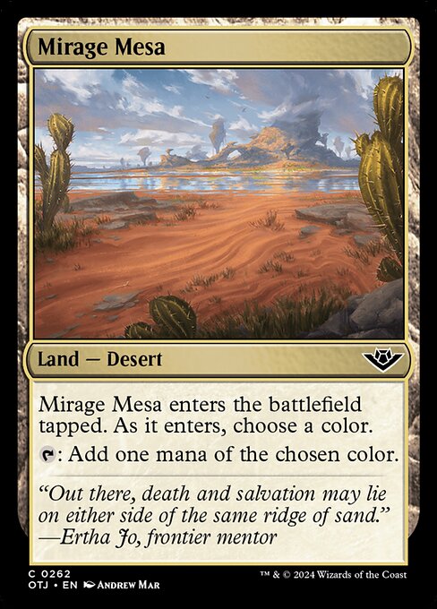 naokuroshop MTG [OTJ][0262][土地][C][EN][蜃気楼の台地/Mirage Mesa]（foil） NM