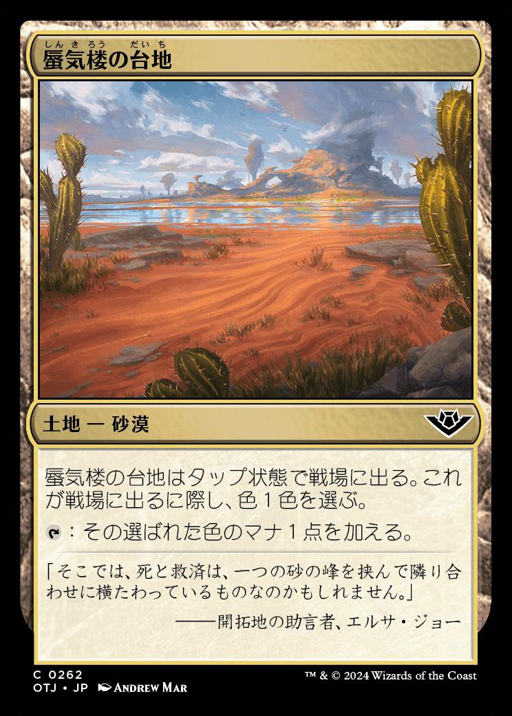 naokuroshop MTG [OTJ][0262][土地][C][JP][蜃気楼の台地/Mirage Mesa] NM