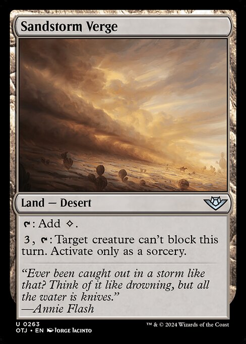 naokuroshop MTG [OTJ][0263][土地][U][EN][砂嵐の境界/Sandstorm Verge] NM