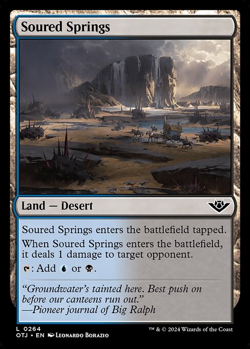 naokuroshop MTG [OTJ][0264][土地][C][EN][不快な泉/Soured Springs]（foil） NM