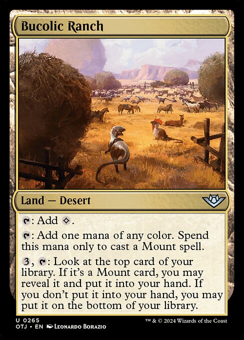 naokuroshop MTG [OTJ][0265][土地][U][EN][素朴な農場/Bucolic Ranch]（foil） NM