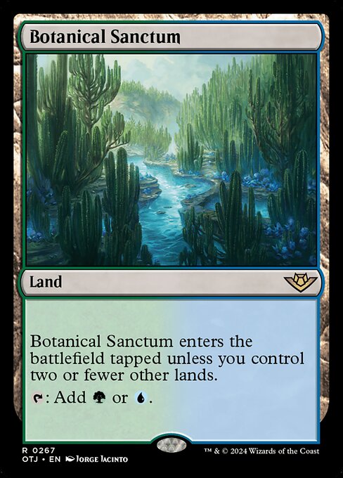 naokuroshop MTG [OTJ][0267][土地][R][EN][植物の聖域/Botanical Sanctum] NM