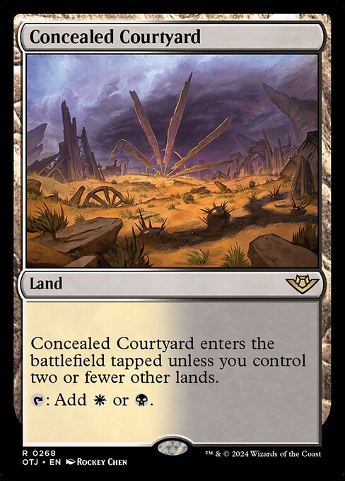 naokuroshop MTG [OTJ][0268][土地][R][EN][秘密の中庭/Concealed Courtyard]（foil） NM