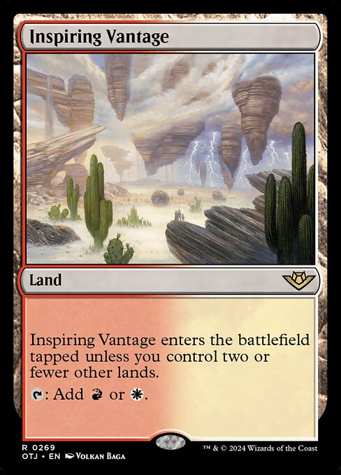 naokuroshop MTG [OTJ][0269][土地][R][EN][感動的な眺望所/Inspiring Vantage]（foil） NM