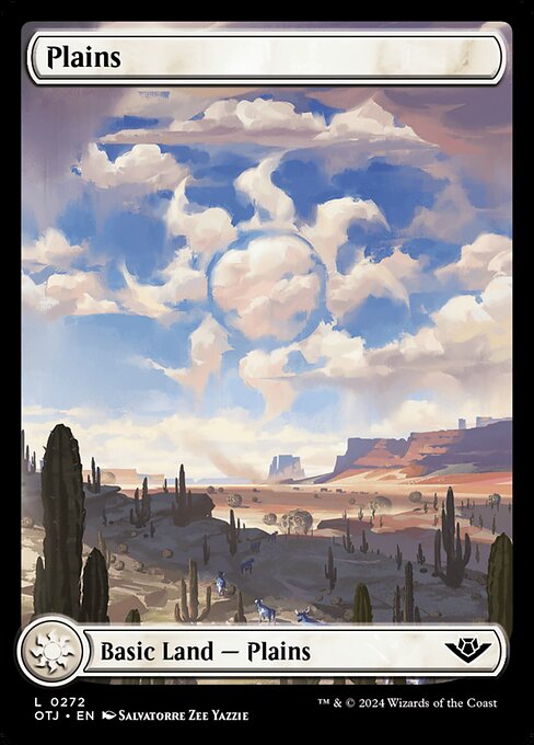 naokuroshop MTG [OTJ][0272][土地][C][EN][平地/Plains]（foil） NM