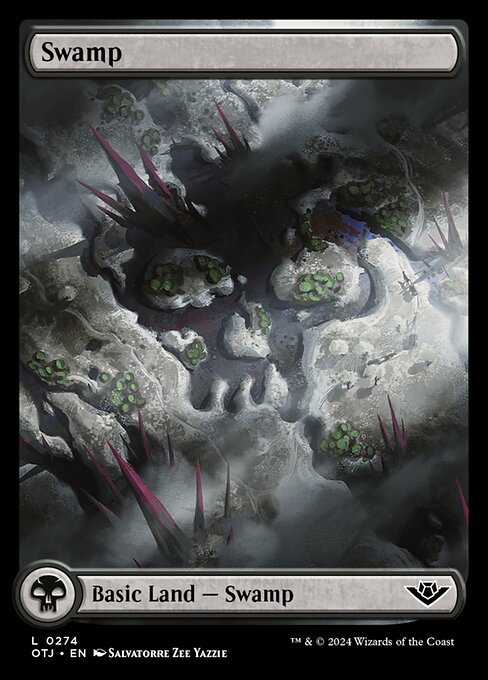 naokuroshop MTG [OTJ][0274][土地][C][EN][沼/Swamp]（foil） NM