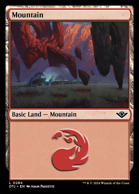 naokuroshop MTG [OTJ][0284][土地][C][EN][山/Mountain]（foil） NM