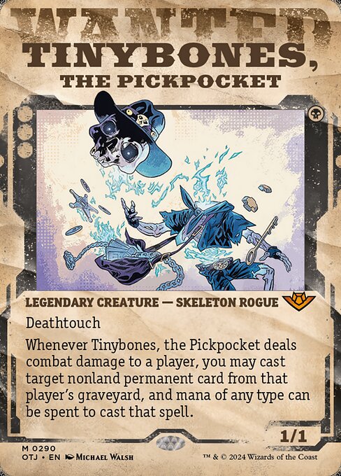 naokuroshop MTG [OTJ][0290][黒][M][EN][すりのチビボネ/Tinybones, the Pickpocket]（foil） NM