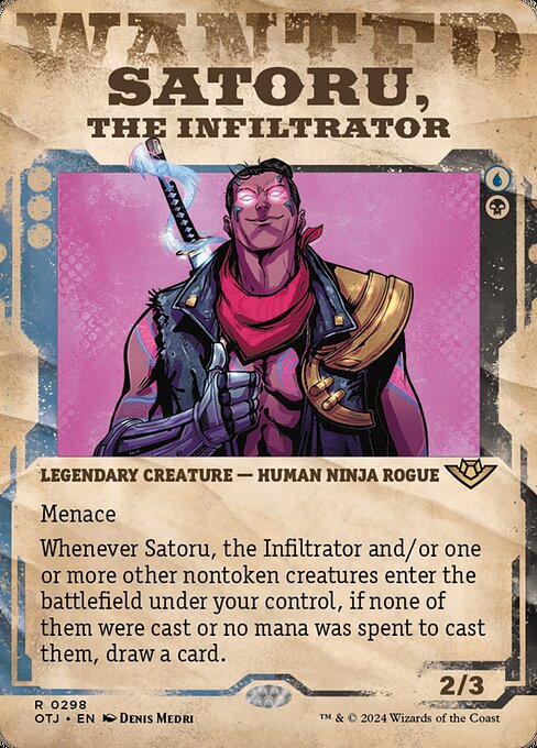 naokuroshop MTG [OTJ][0298][多][R][EN][潜入者、悟/Satoru, the Infiltrator]（foil） NM