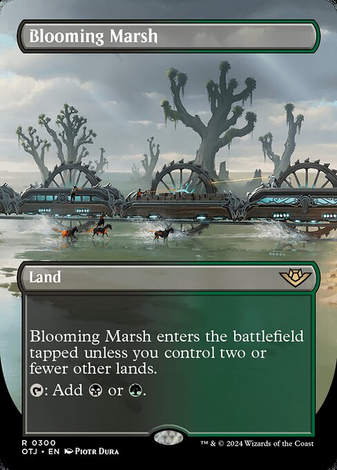 naokuroshop MTG [OTJ][0300][土地][R][EN][花盛りの湿地/Blooming Marsh]（foil） NM