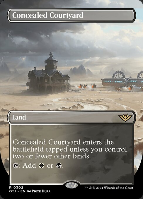 naokuroshop MTG [OTJ][0302][土地][R][EN][秘密の中庭/Concealed Courtyard]（foil） NM