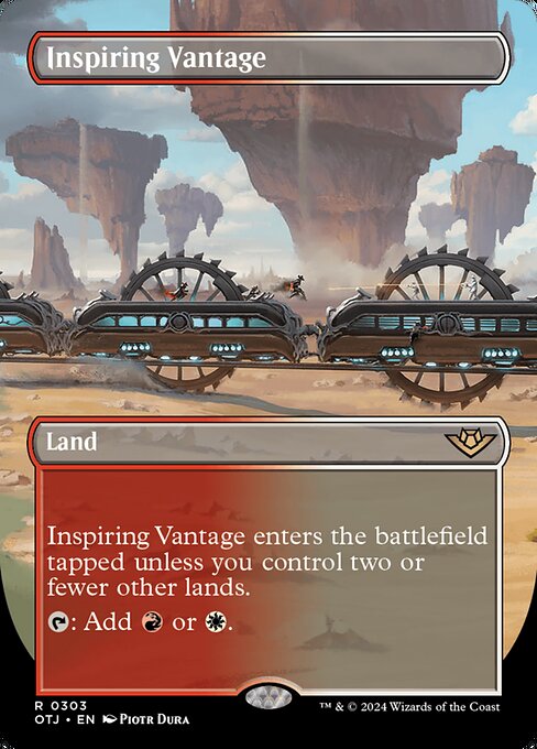 naokuroshop MTG [OTJ][0303][土地][R][EN][感動的な眺望所/Inspiring Vantage]（foil） NM