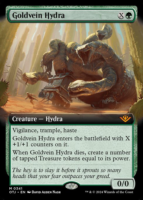 naokuroshop MTG [OTJ][0341][緑][M][EN][金脈のハイドラ/Goldvein Hydra] NM