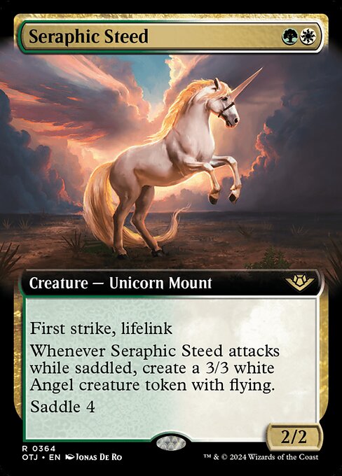 naokuroshop MTG [OTJ][0364][多][R][EN][熾天使の馬/Seraphic Steed]（foil） NM