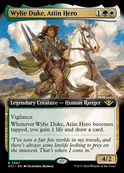 naokuroshop MTG [OTJ][0367][多][R][EN][アティインの英雄、ワイリー・デューク/Wylie Duke, Atiin Hero]（foil） NM