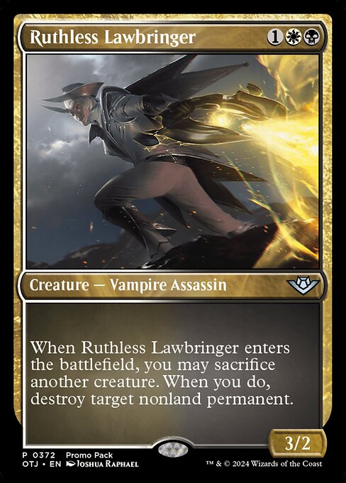 naokuroshop MTG [OTJ][0372][多][U][EN][無情な法執行者/Ruthless Lawbringer]（foil） NM