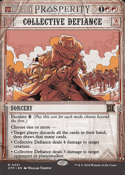 naokuroshop MTG [OTP][0021][赤][R][EN][集団的抵抗/Collective Defiance]（foil） NM