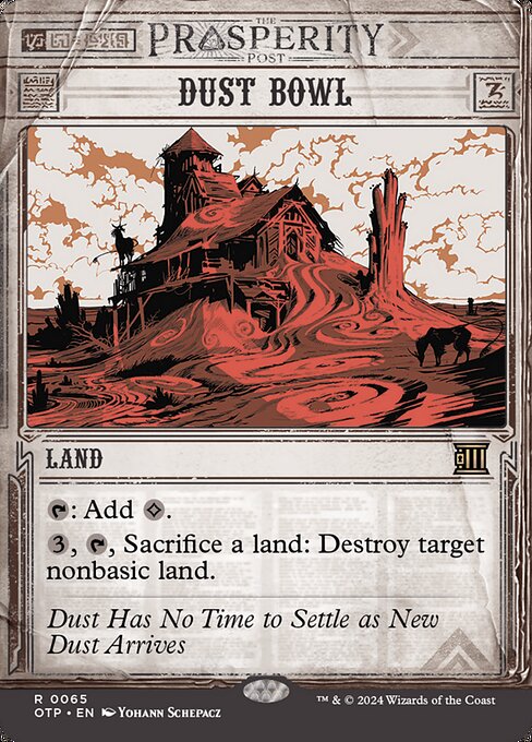 naokuroshop MTG [OTP][0065][土地][R][EN][黄塵地帯/Dust Bowl]（foil） NM