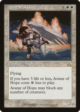 naokuroshop MTG [PCY][003][白][R][JP][希望の化身/Avatar of Hope] NM