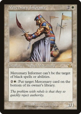 naokuroshop MTG [PCY][015][白][R][JP][傭兵の密告人/Mercenary Informer] NM