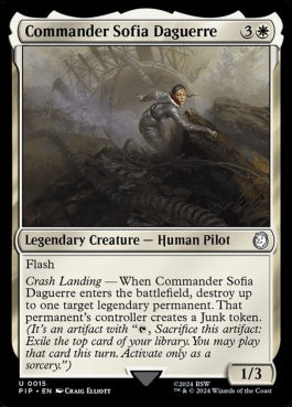 naokuroshop MTG [PIP][0015][白][U][EN][ソフィア・ダゲール司令官/Commander Sofia Daguerre]（foil） NM